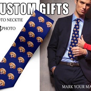 Custom Photo Tie,Personalized Face Necktie,Custom Photo Neck Tie,Personalized Pet Photo Tie,Wedding Photo Gift,Father of the Bride Gift