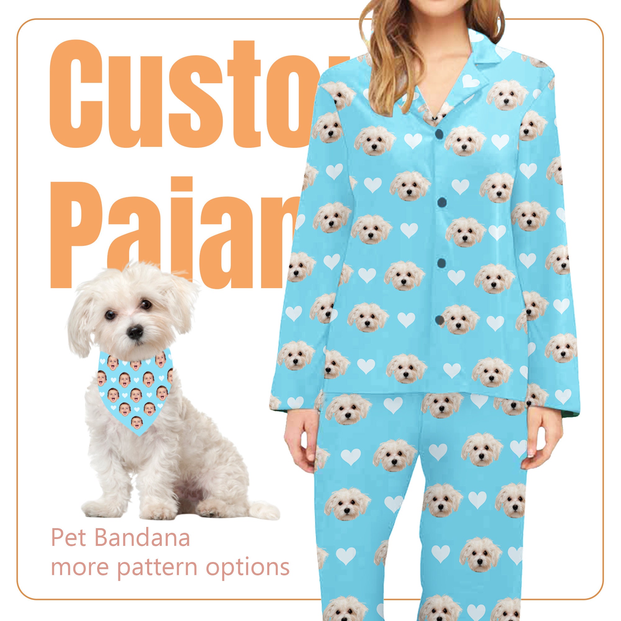 Pajamas with my dogs cheap face