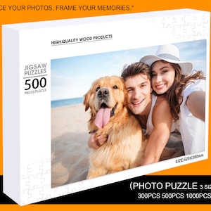 Custom Photo Puzzles,Personalized 300-500-1000 Piece Wooden Picture Puzzle,Customized Christmas Gifts for Her/Him