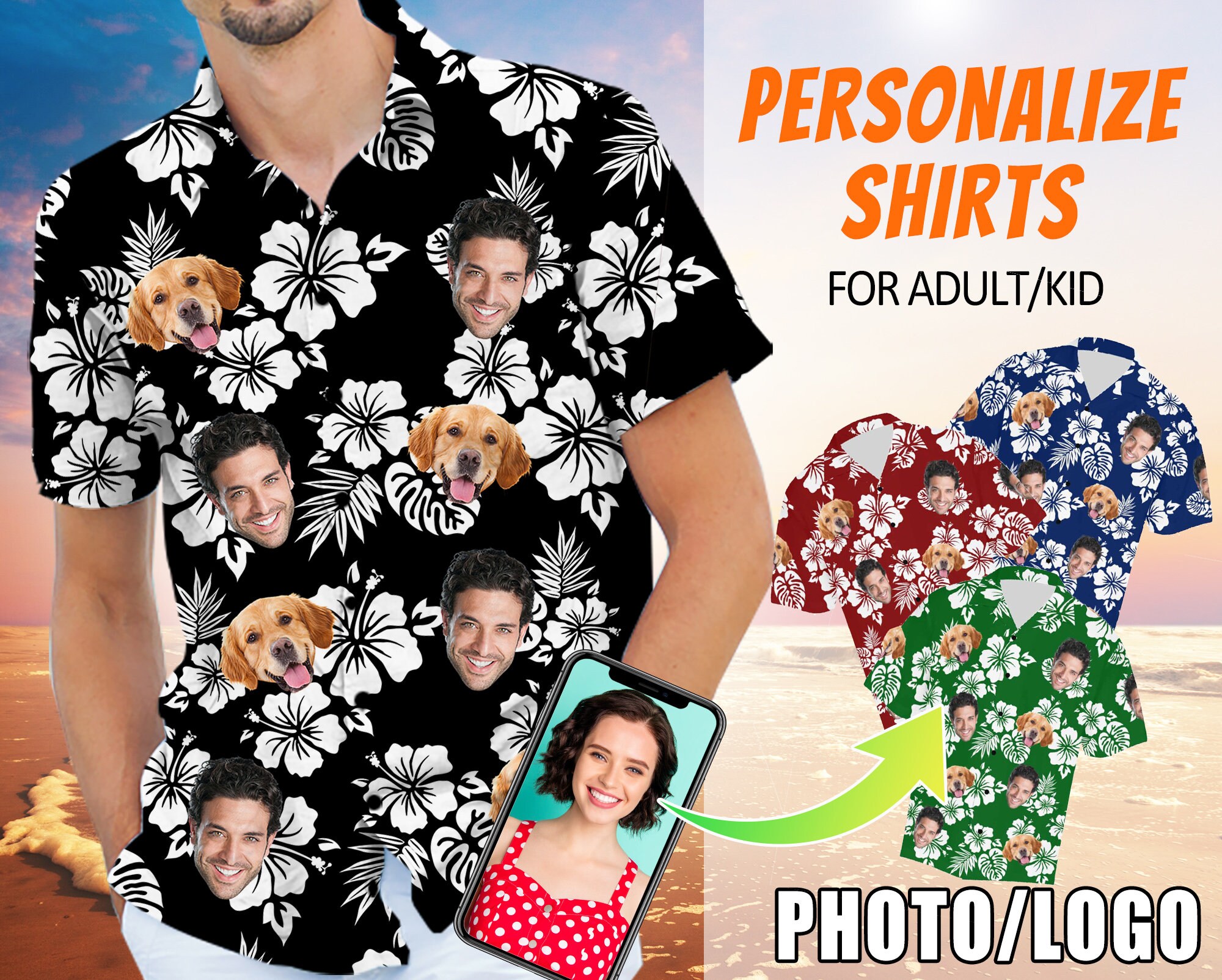 Personalized Hibiscus Flower Hawaiian Custom Summer Shirt