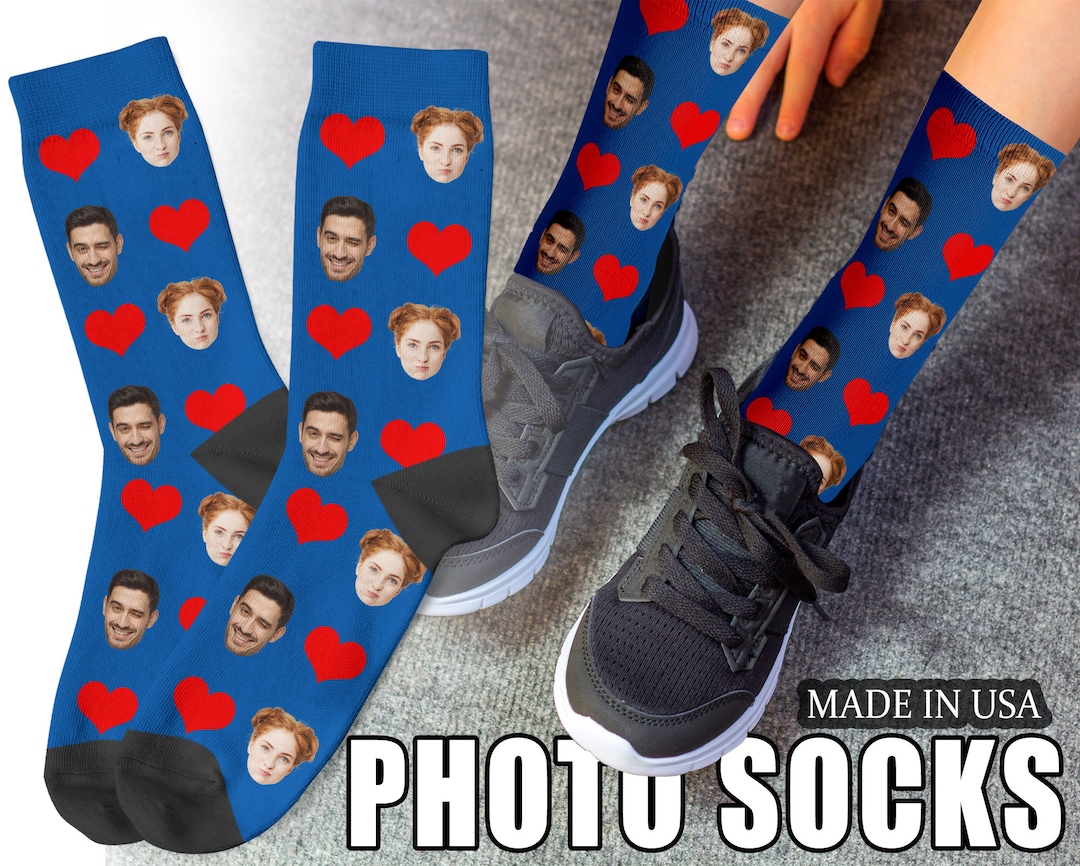 Custom Socks With Face,personalized Photo Socks,valentine Day Socks