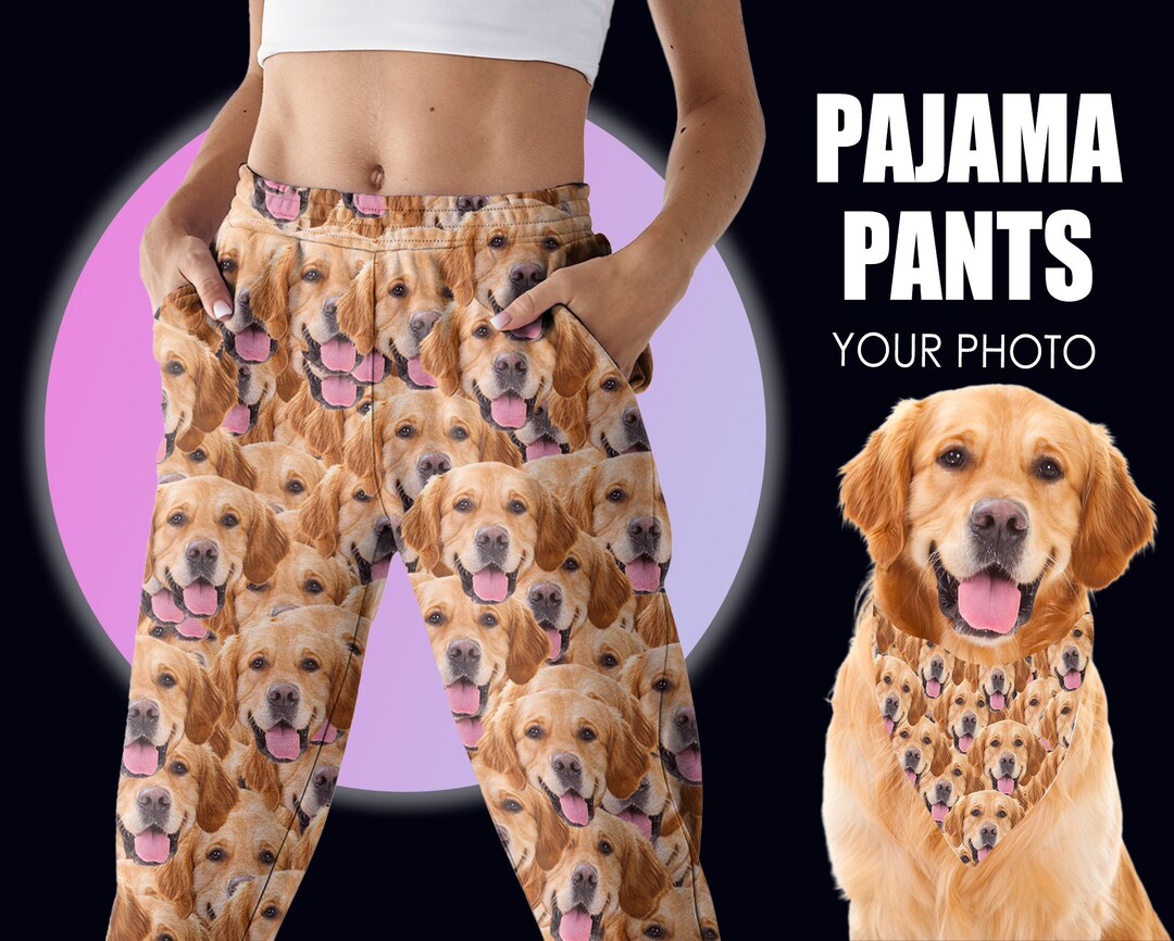 Personalized Pet Pajamas Pants,custom Pajama Pants With Photo,christmas ...