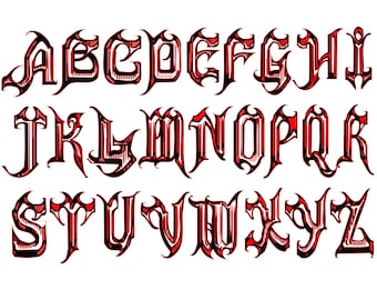 GOTH ALPHABET BUNDLE Svg,Goth Letters clipart,Goth Alphabet cricut png,Goth Alphabet Design,Metal Alphabet Letters,Goth Design 2023