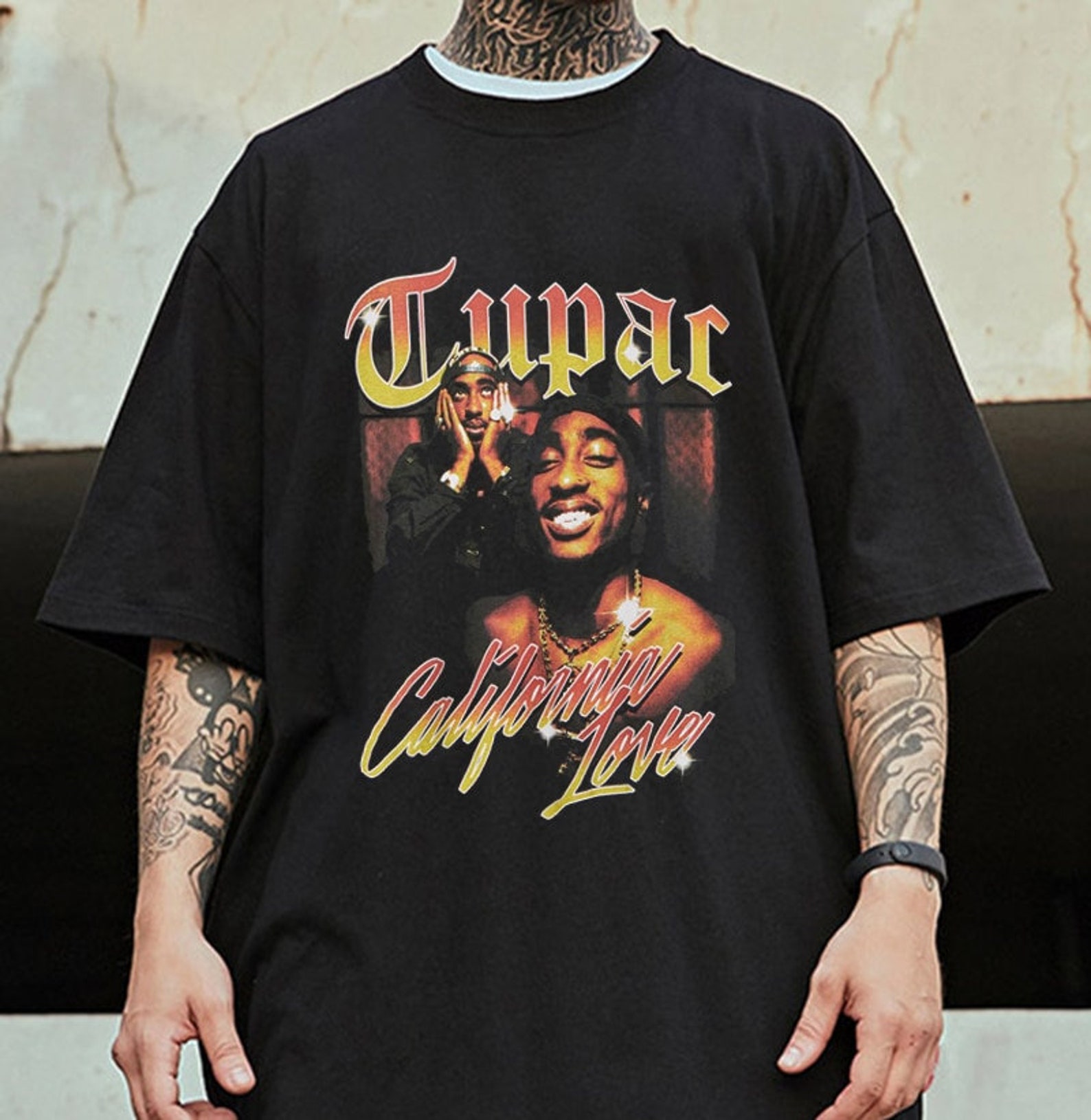 Tupac California Love Classic T-Shirt lange Ärmel Hoodie Etsy
