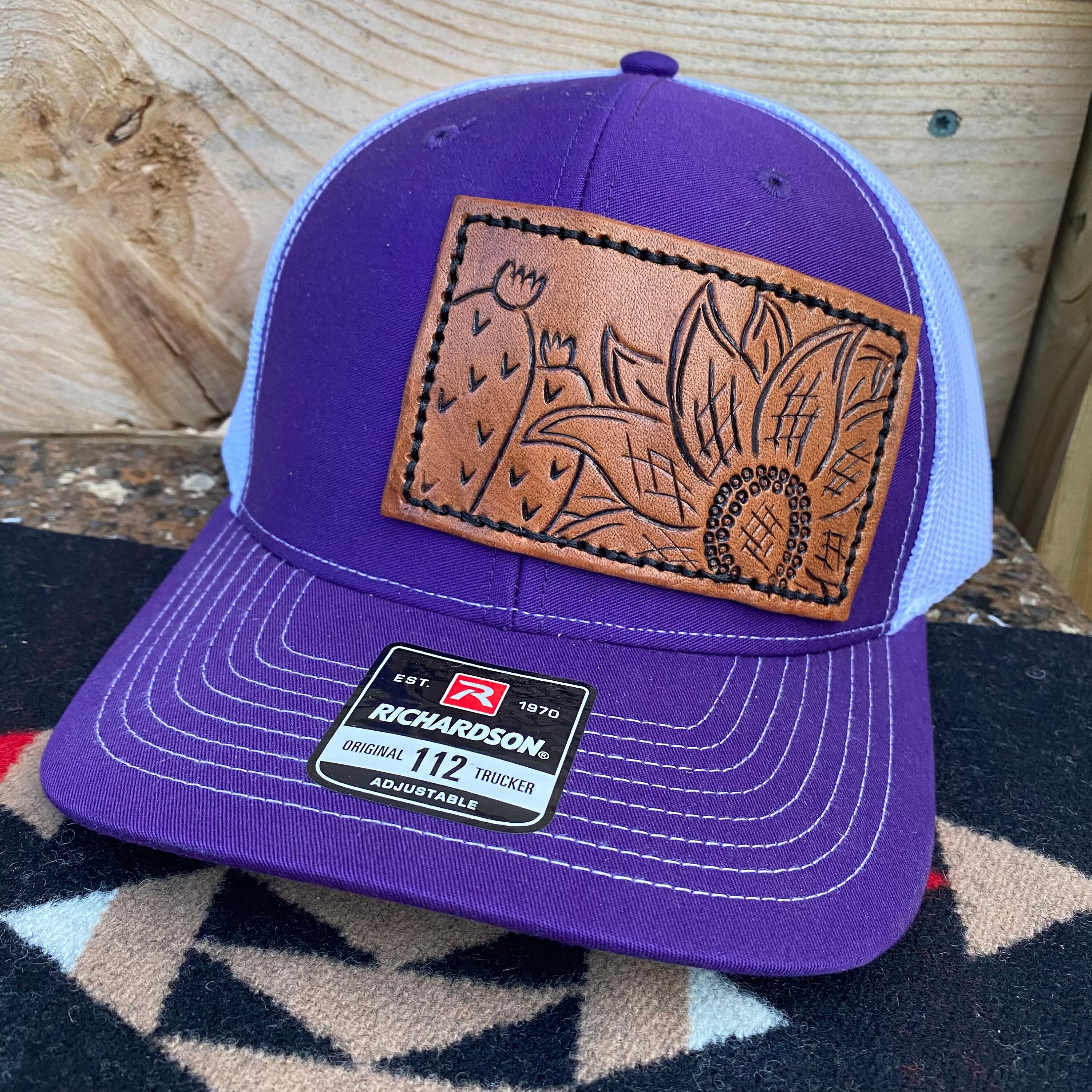 Trucker Cap with a Leather Patch Etsy