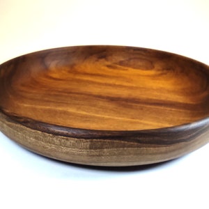 Deep plate in walnut wood Food and ecological tableware image 2
