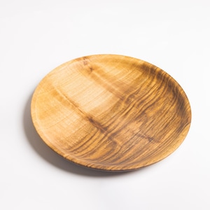 Assiette en bois de noyer vaisselle alimentaire