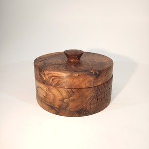 Boîte en bois de noyer 18 cm Décoration écologique rangement en bois