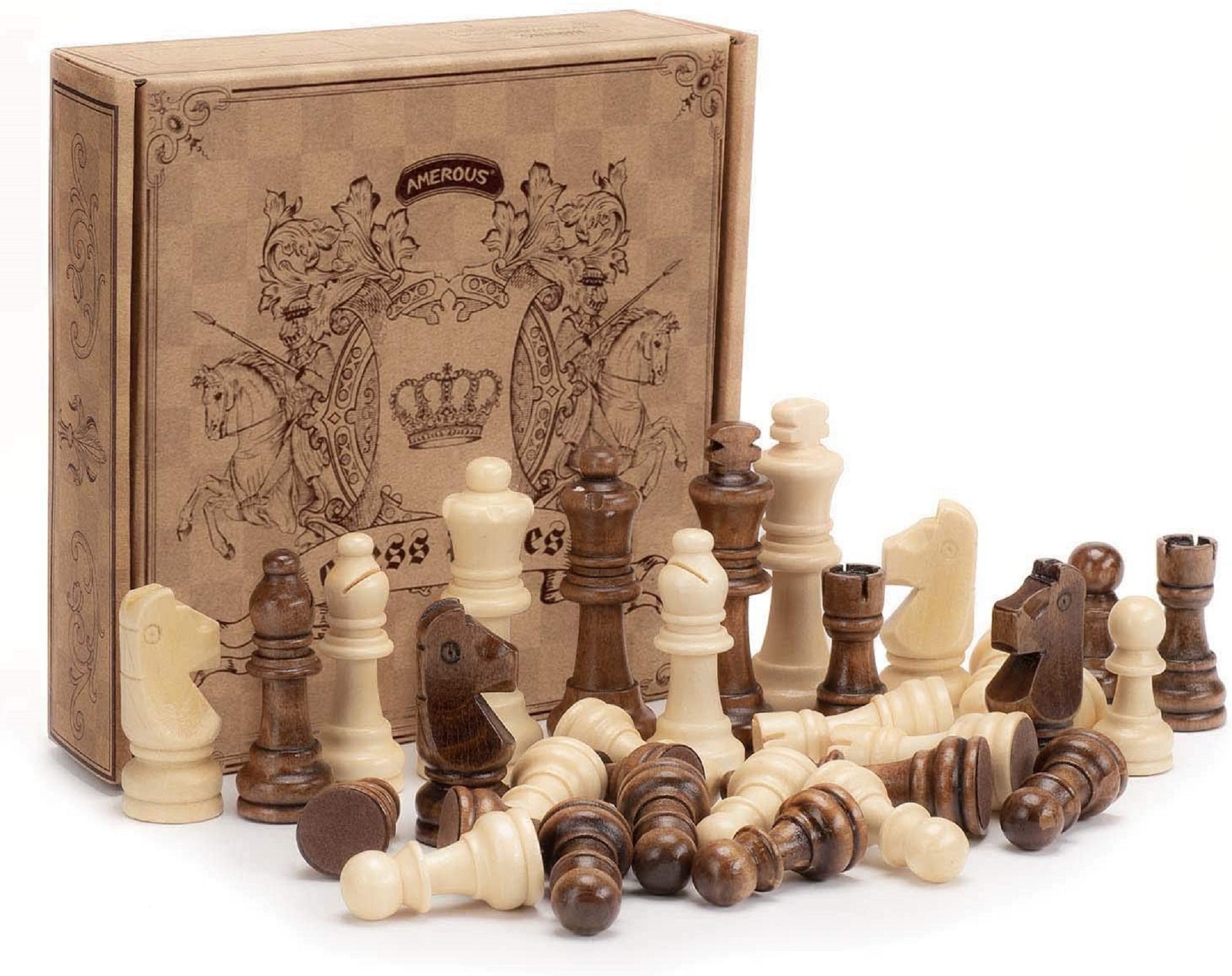 Wooden Chess Pieces Only Chess Game Pawns for Replacement of Etsy
