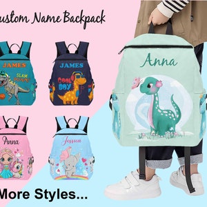 Sinestour Custom Camo Dinosaur Kid's Backpack Personalized Backpack with  Name/Text Preschool Backpack for Boys Customizable Toddler Backpack for  Girls