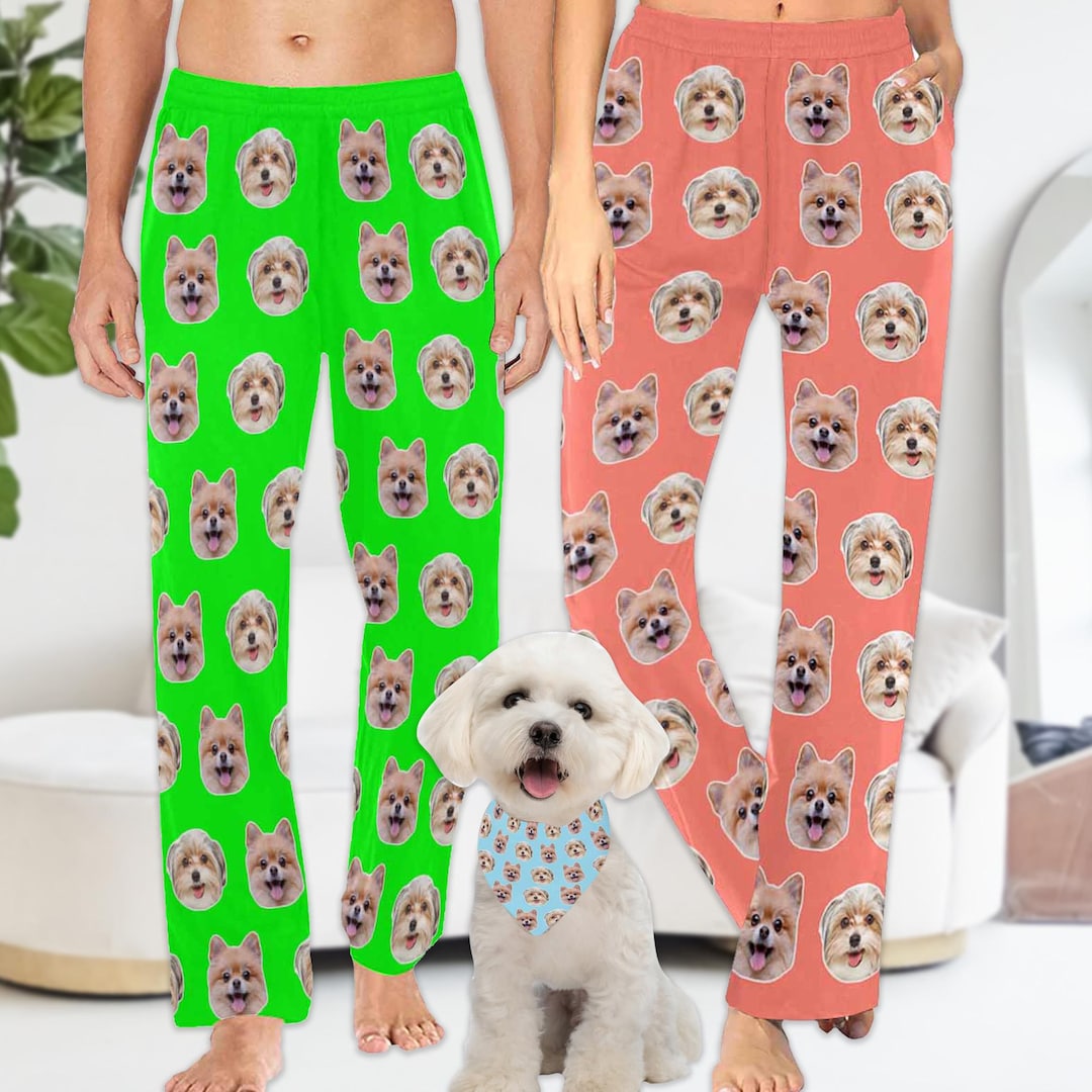 Pet Face Custom Pajama Pants With Face For Kids Custom Photo Pet