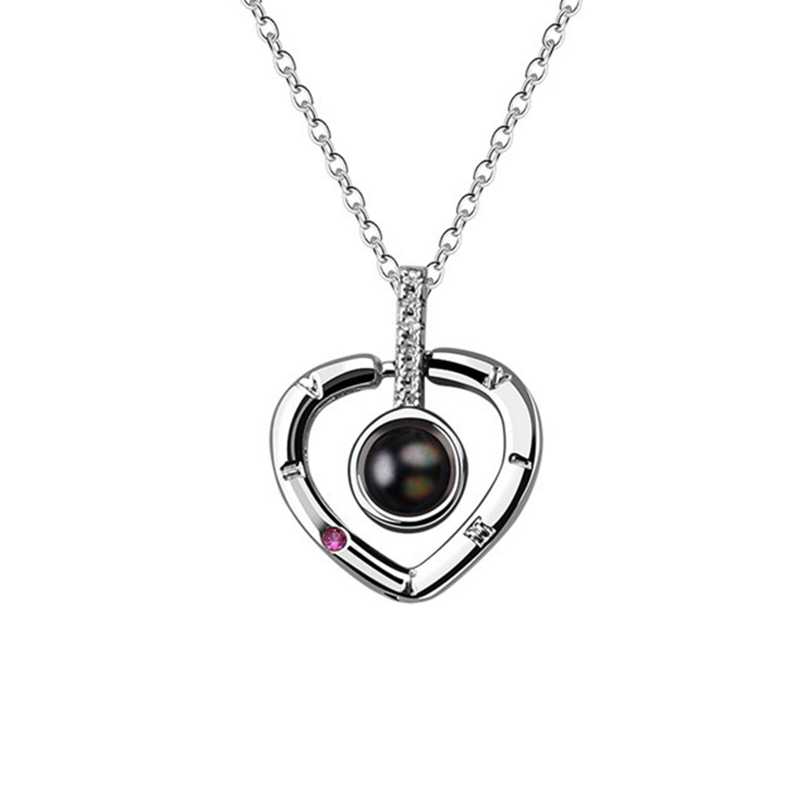 Personalized Photo Projection Necklace Custom Photo Necklace Etsy