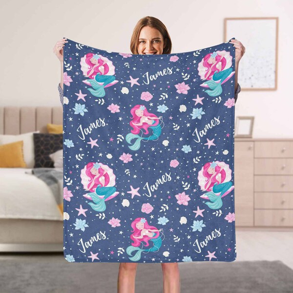 Mermaid Blanket Etsy