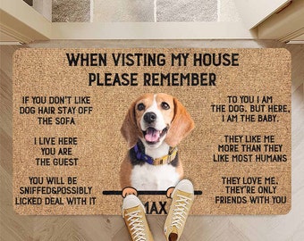Custom Pet Photo Doormat: Personalized Welcome Mat, Dog/Cat Lover Gift