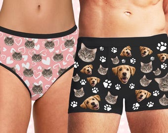 Custom Pet Face Underwear: Personalized Dog/Cat Boxer Briefs