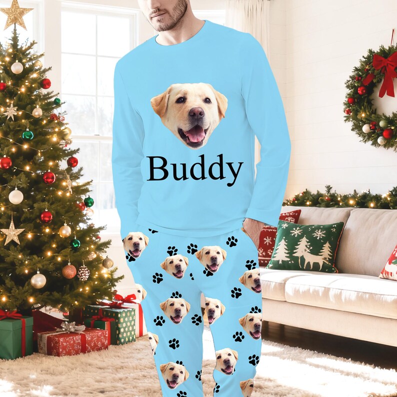 Custom Pet Face Pajamas: Personalized Matching Dog Pajamas, Christmas ...