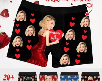 Funny Personalized Photo Boxer Briefs for Men, Custom Men's Underwear Gift
