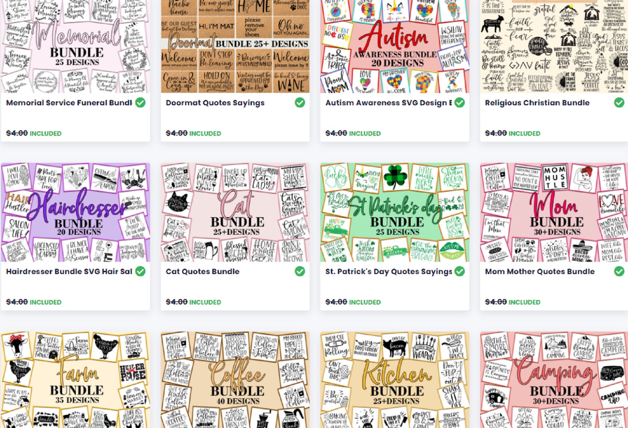 Download Mega SVG Craft Bundle 400 SVG Cutting Files Font Bundle | Etsy