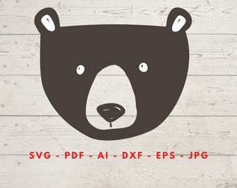 Download Bear Face Svg Etsy