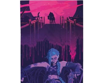 Manta de peluche LOL Jinx