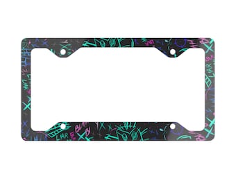 Jinx Graffiti Arcane League of Legends License Plate Frame