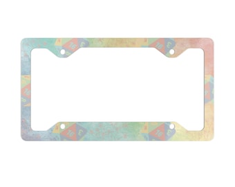 Marco de matrícula colorido D20s: accesorio para coche de RPG Gamer