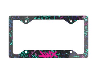 Jinx Graffiti Arcane League of Legends License Plate Frame