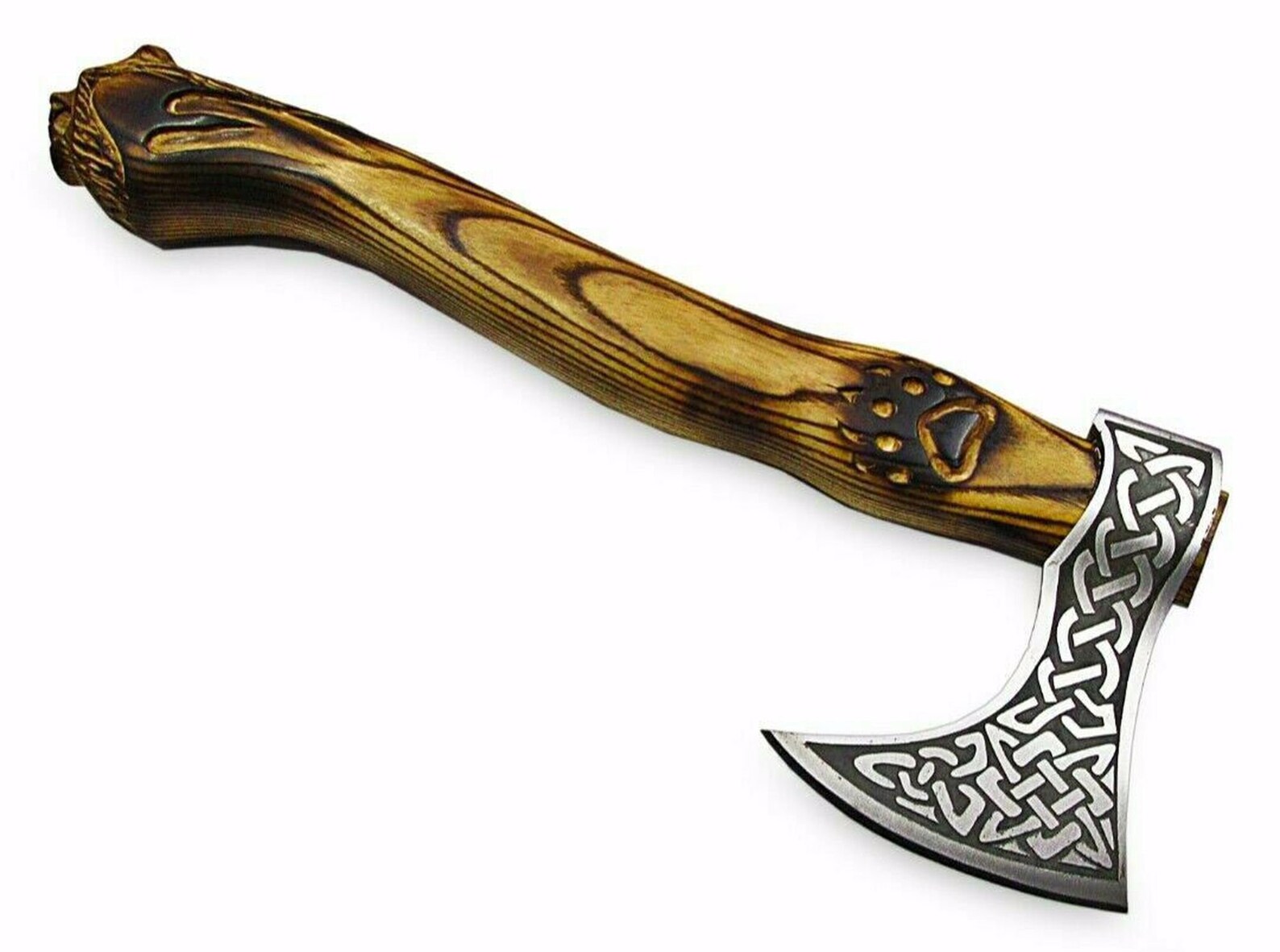 Viking Axe Amazing Engraved Handle Throwing axe With leather Etsy