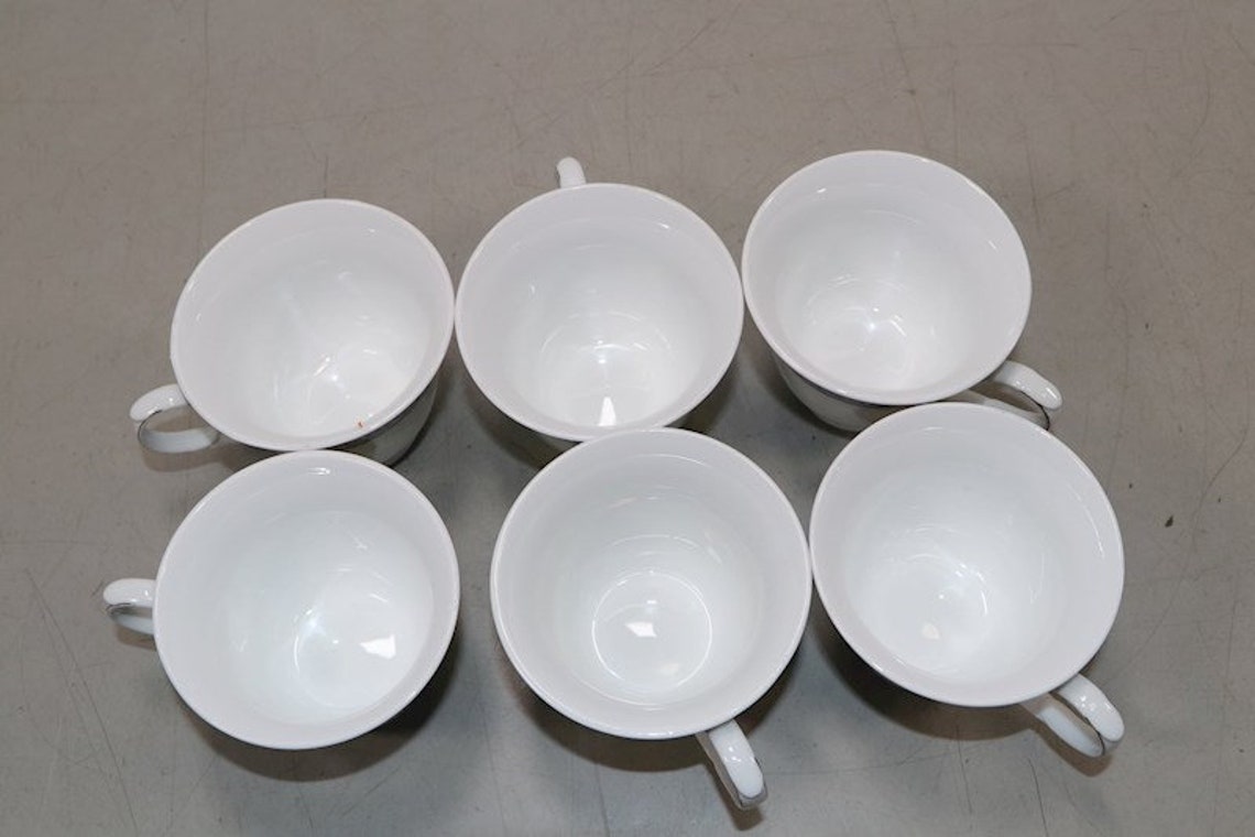 Golden Star Imports Fine Porcelain Tea Coffee Cup Set 6 Cups & Saucers