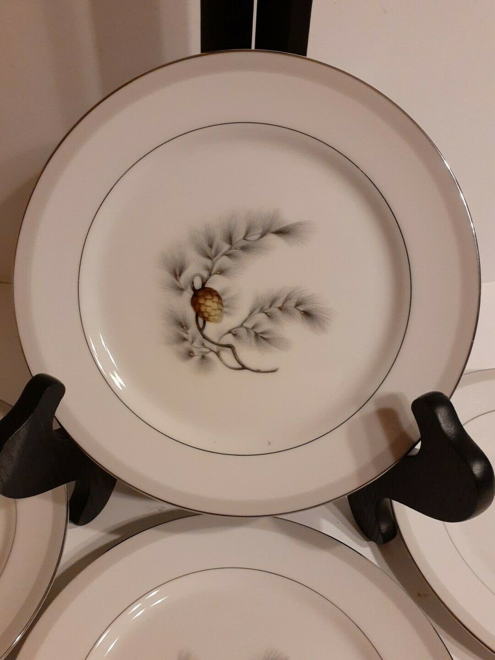 KENT Chinasilver Pine Japan 7 1/4 Inches Salad Plates Etsy