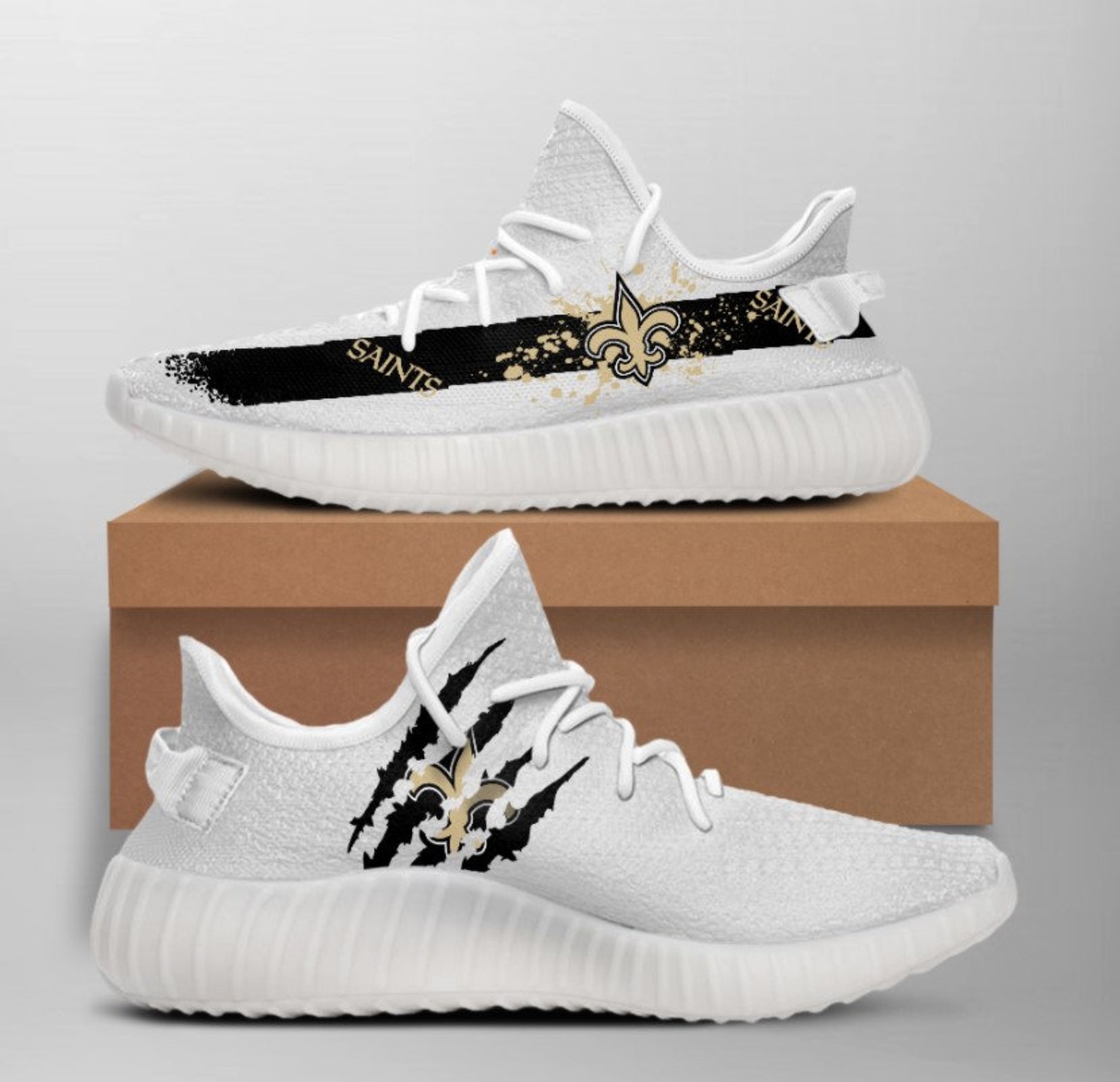 New Orleans Saints Yeezy Shoes NFL Sport Shoes Unisex Shoes Etsy