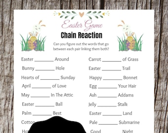 Easter Chain Reaction Game: Printable Party Game (PDF Download)