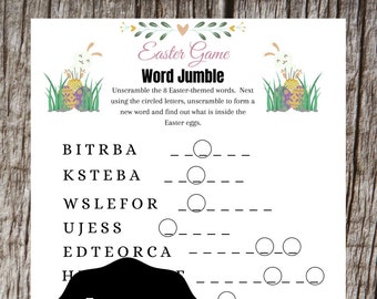 word jumble puzzle etsy