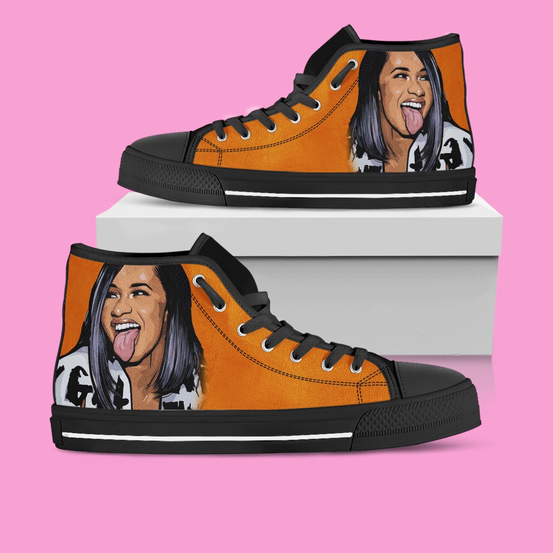 cardi b lime green shoes