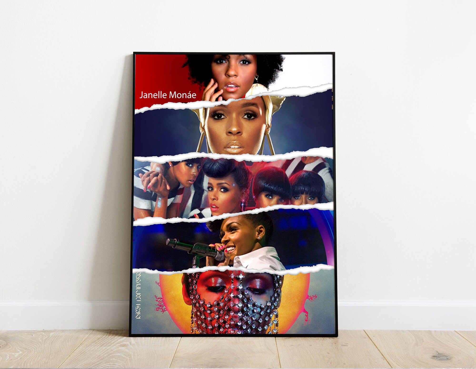Janelle Monae Canvas Poster Janelle Monae Canvas Rolls Etsy