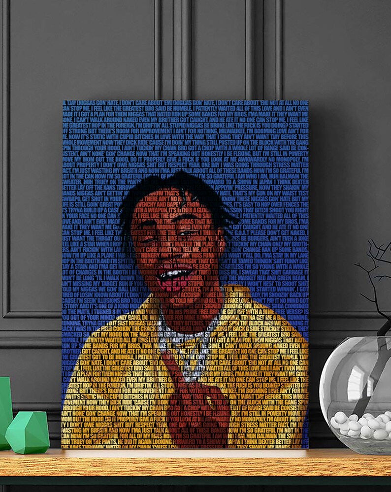 Lil Tjay Canvas Poster Custom Music Poster Rapper Print Lil Tjay Canvas Rolls Wall Hanging Lyrics Poster Home Decor Unframed Canvas