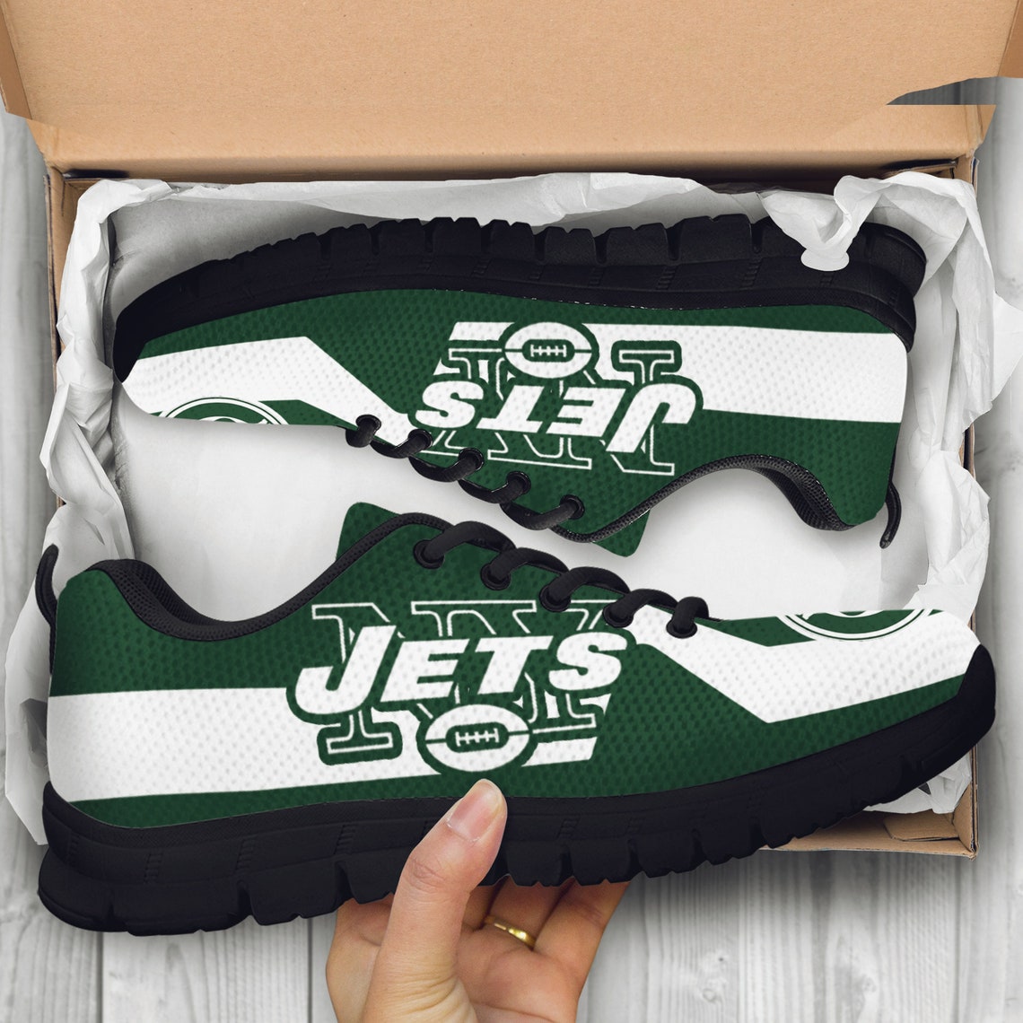 New York Jets Custom Sneaker New York Jets Shoes Custom | Etsy