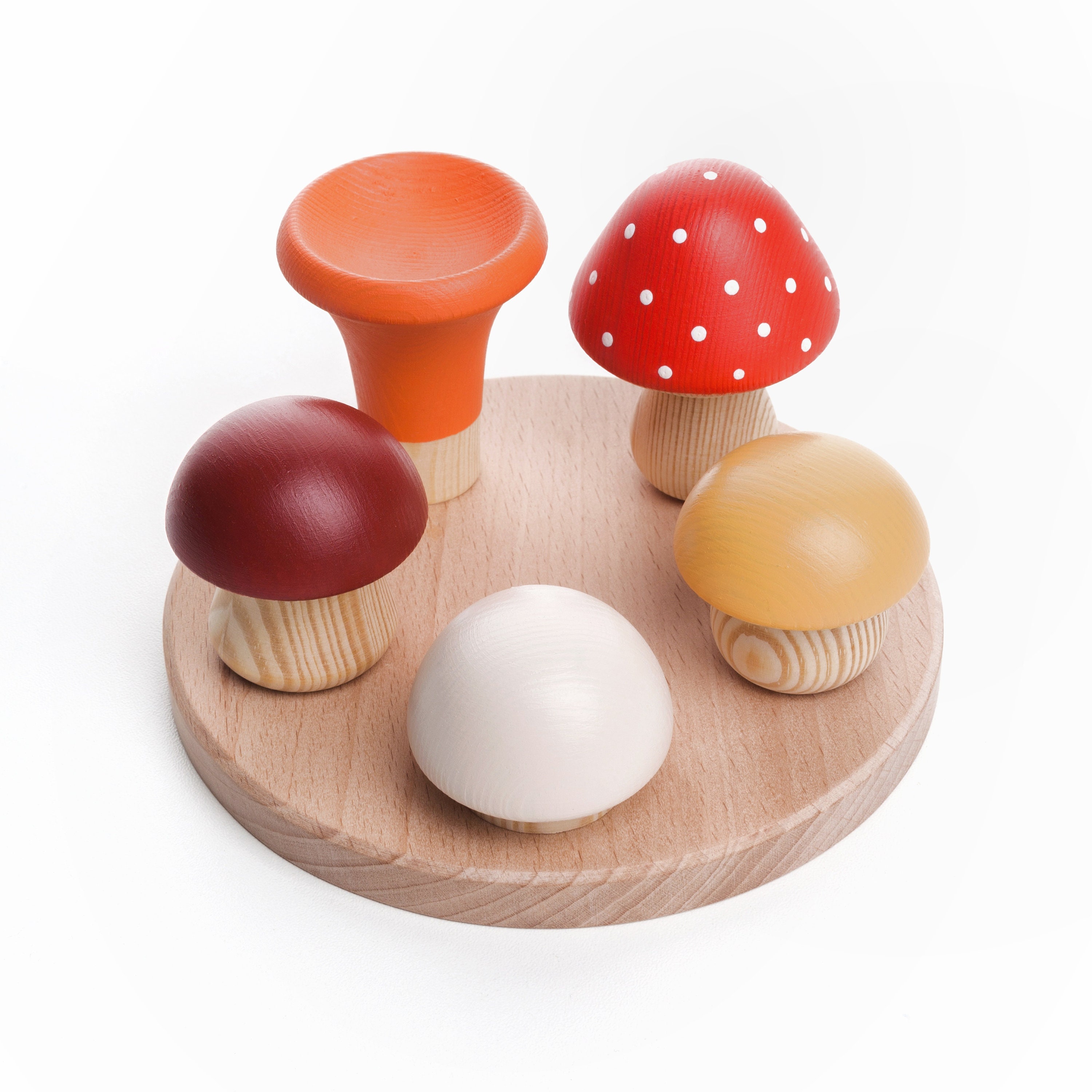 Mushrooms wooden toy for toddlers fine motor skills toy game Etsy