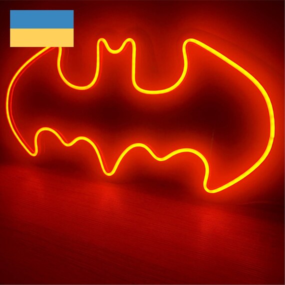 Batman LED Neon Sign DC Available in 12 Colors Sensor Dimmer to