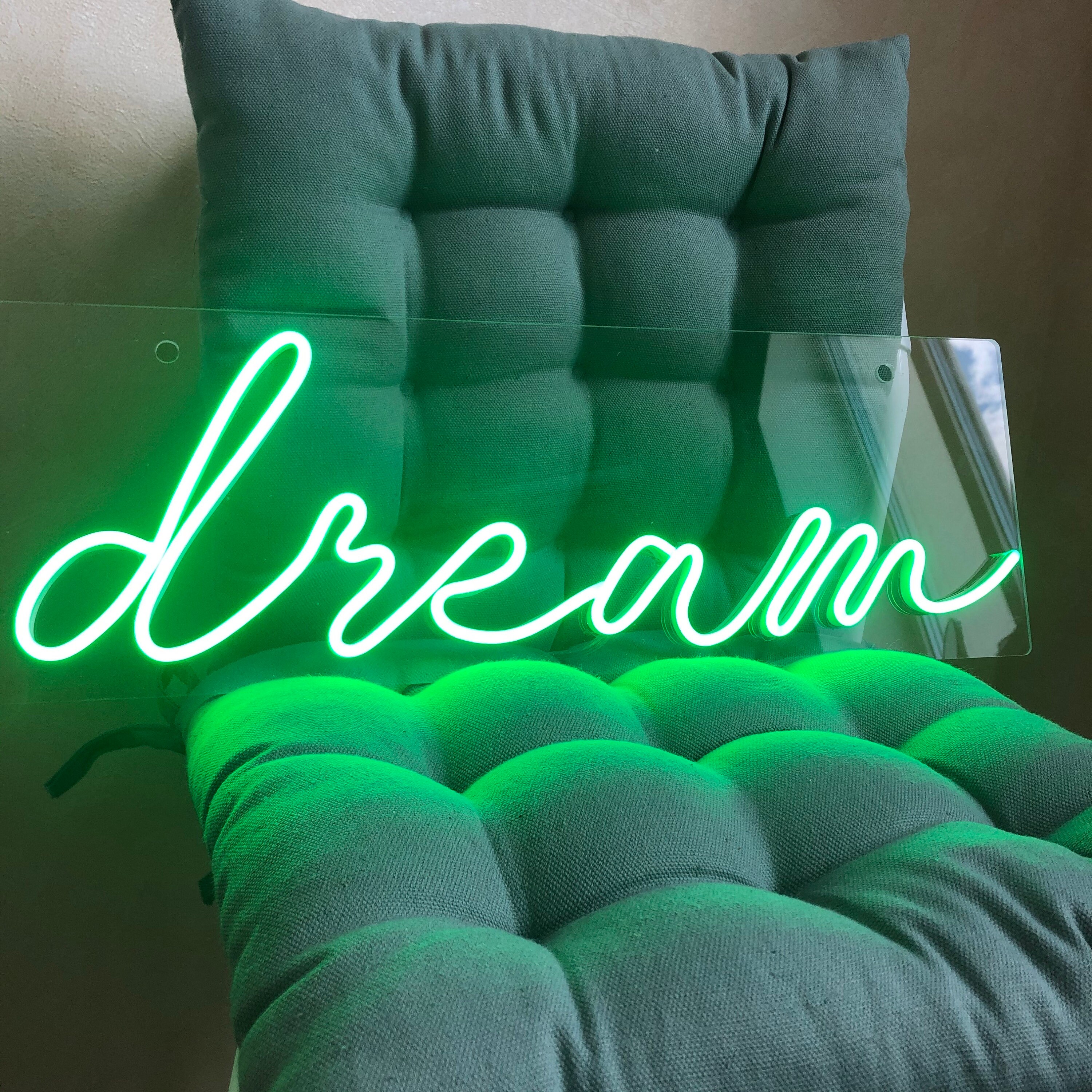 Dream LED Neon Sign, Custom Wall Decoration, Available in 12 Colors ...