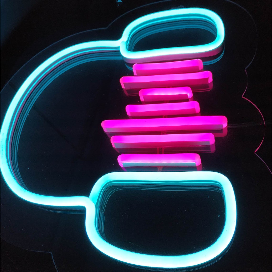 Headphones LED Neon Sign, Wall Decoration Flex Neon Sign, Sensor Dimmer