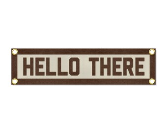 Hello There - Obi Wan hand-stitched Felt Banner