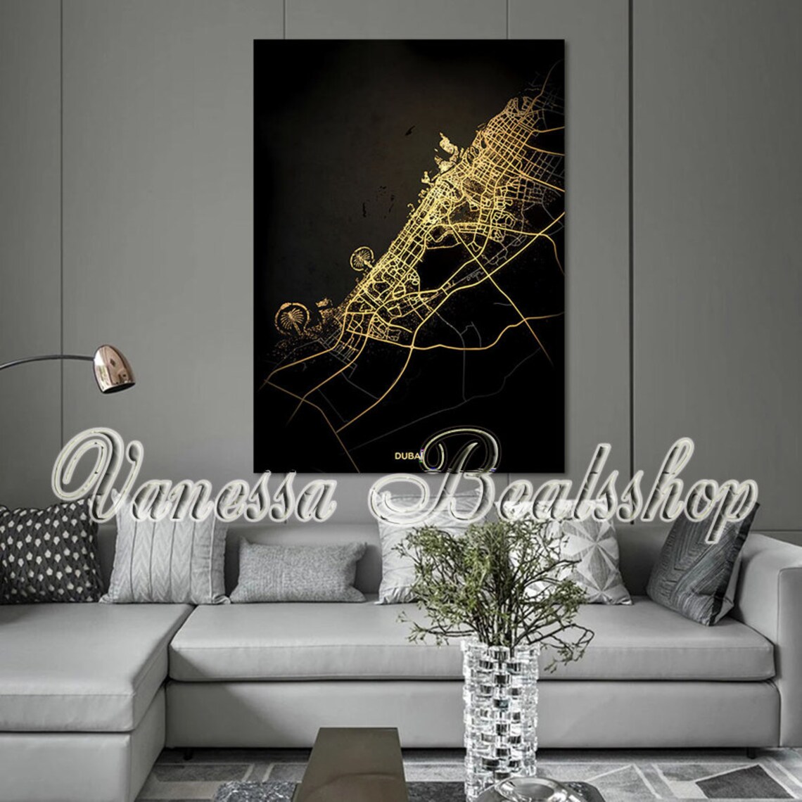 Dubai City light maps Wall Art Dubai City map print Dubai | Etsy