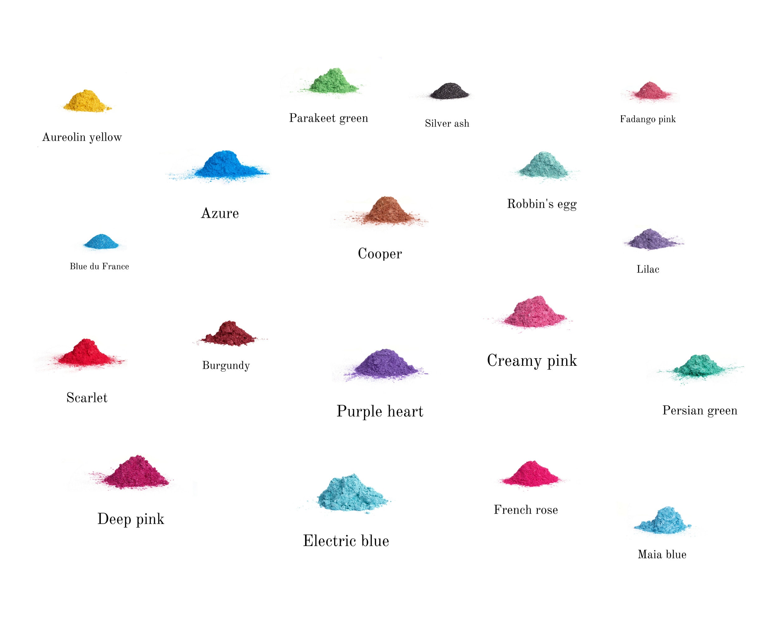 Baltic Day Mica Powder 60 Pigment Powder Colors for Epoxy Resin, Paint Dye, Soap  Making, Slime, Bath Bombs, Candles, Nail Polish, Lips 