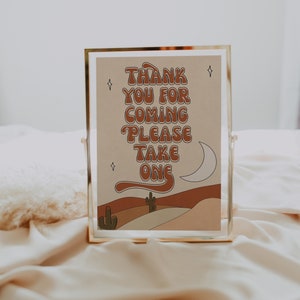 Desert Favor Sign, Cactus Favor Sign, Desert Cactus Table Sign, Boho Hippie Desert Sign