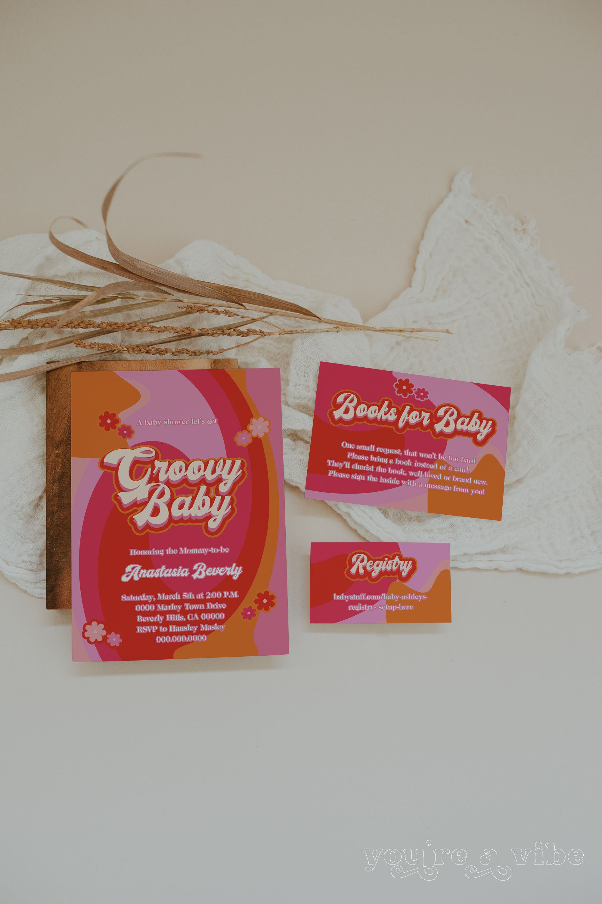 Groovy Hippie Baby Shower Invitation Flower Daisy Baby Shower Etsy