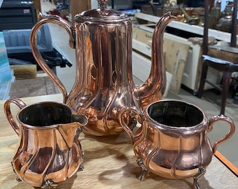 Vintage Copper Tea or Coffee Set