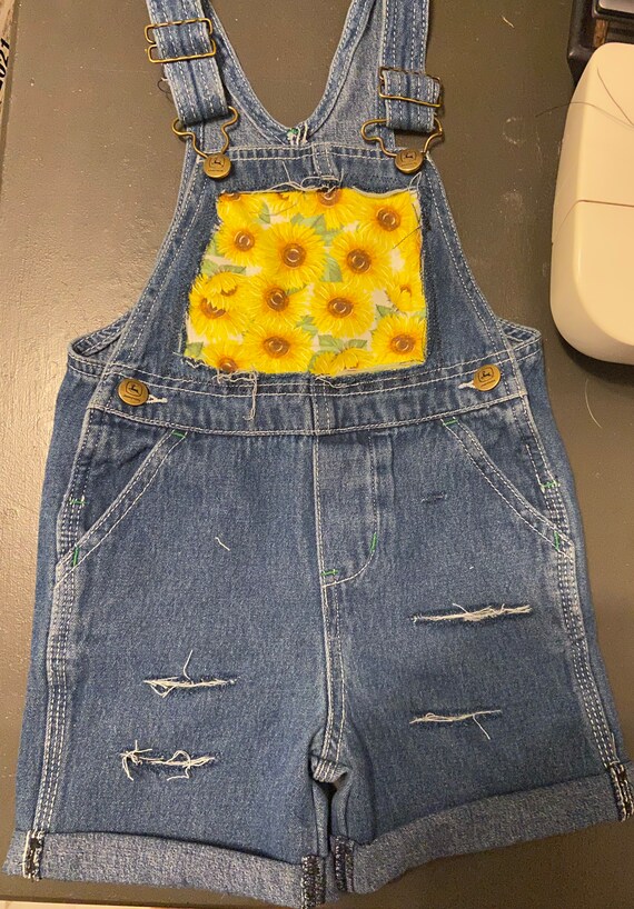 Girls Sunflower Overalls - Etsy