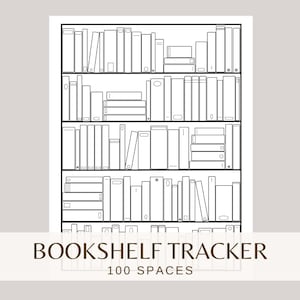 Scarica PDF del Bookshelf Goal Tracker / Bookshelf stampabile / Sfida di lettura stampabile / Registro di lettura dello scaffale / Sfida dei 100 libri