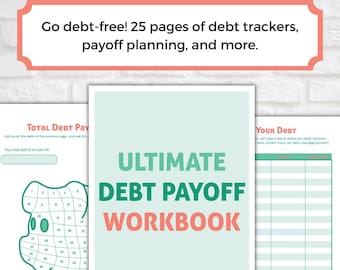 Debt Payoff Journal: Printable Debt Tracker Workbook (Digital Download)
